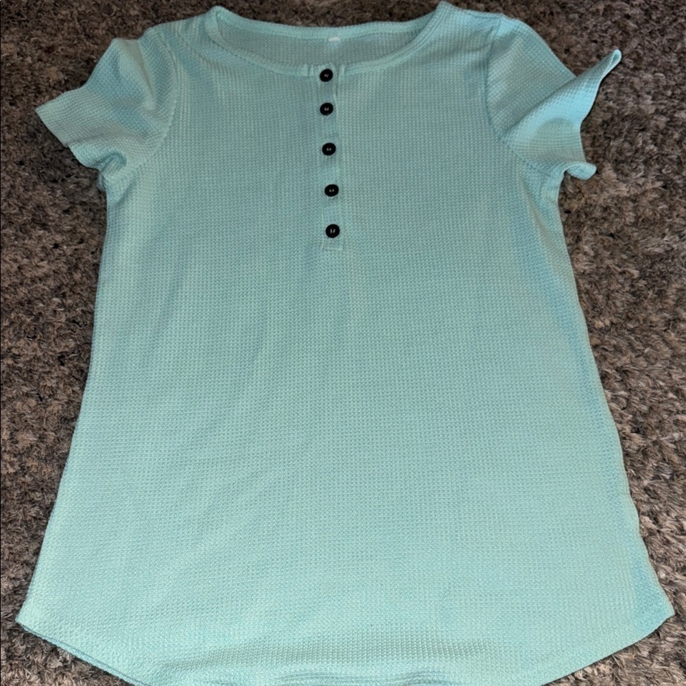 Zara Mint Green Short Sleeve Top